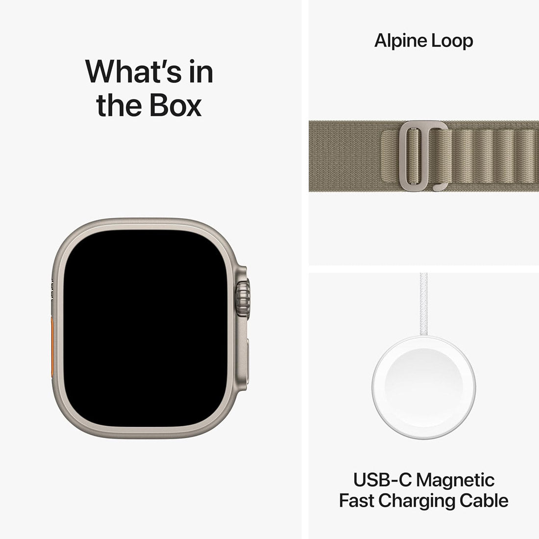 Apple Watch Ultra 2 49mm GPS + Cellular Titanium Case w/ Olive Alpine Loop Medium