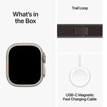 Apple Watch Ultra 2 49mm GPS + Cellular Titanium Case w/ Blue/Black Trail Loop (M/L)