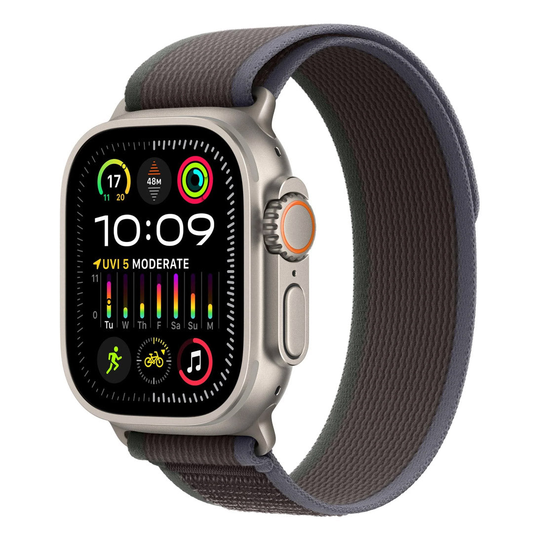 Apple Watch Ultra 2 49mm GPS + Cellular Titanium Case w/ Blue/Black Trail Loop (M/L)