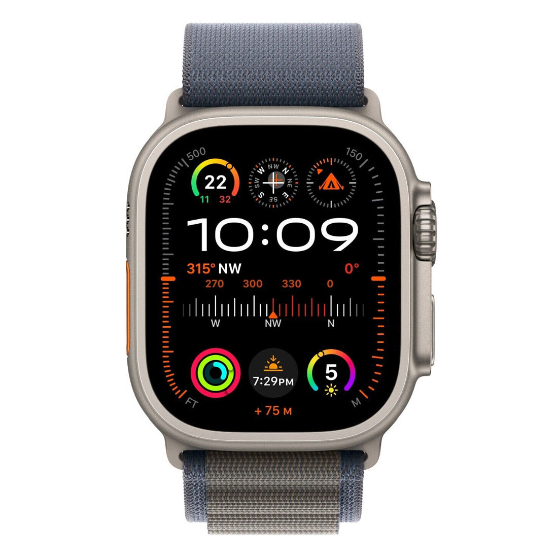 Apple Watch Ultra 2 49mm GPS + Cellular Titanium Case w/ Blue Alpine Loop Medium
