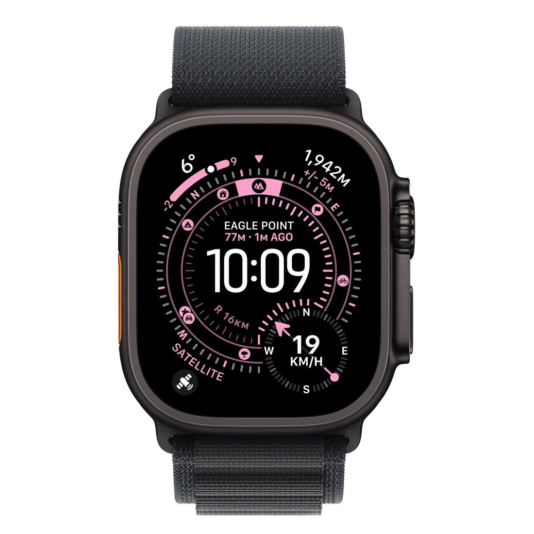 Apple Watch Ultra 3 49mm GPS + Cellular Black Titanium Case w/ Black Alpine Loop (Large)