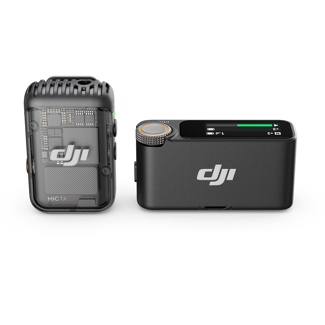 DJI Mic 2 (1 Transmitter + 1 Receiver) Wireless Microphone (For Android, iPhone, PC, Camera)
