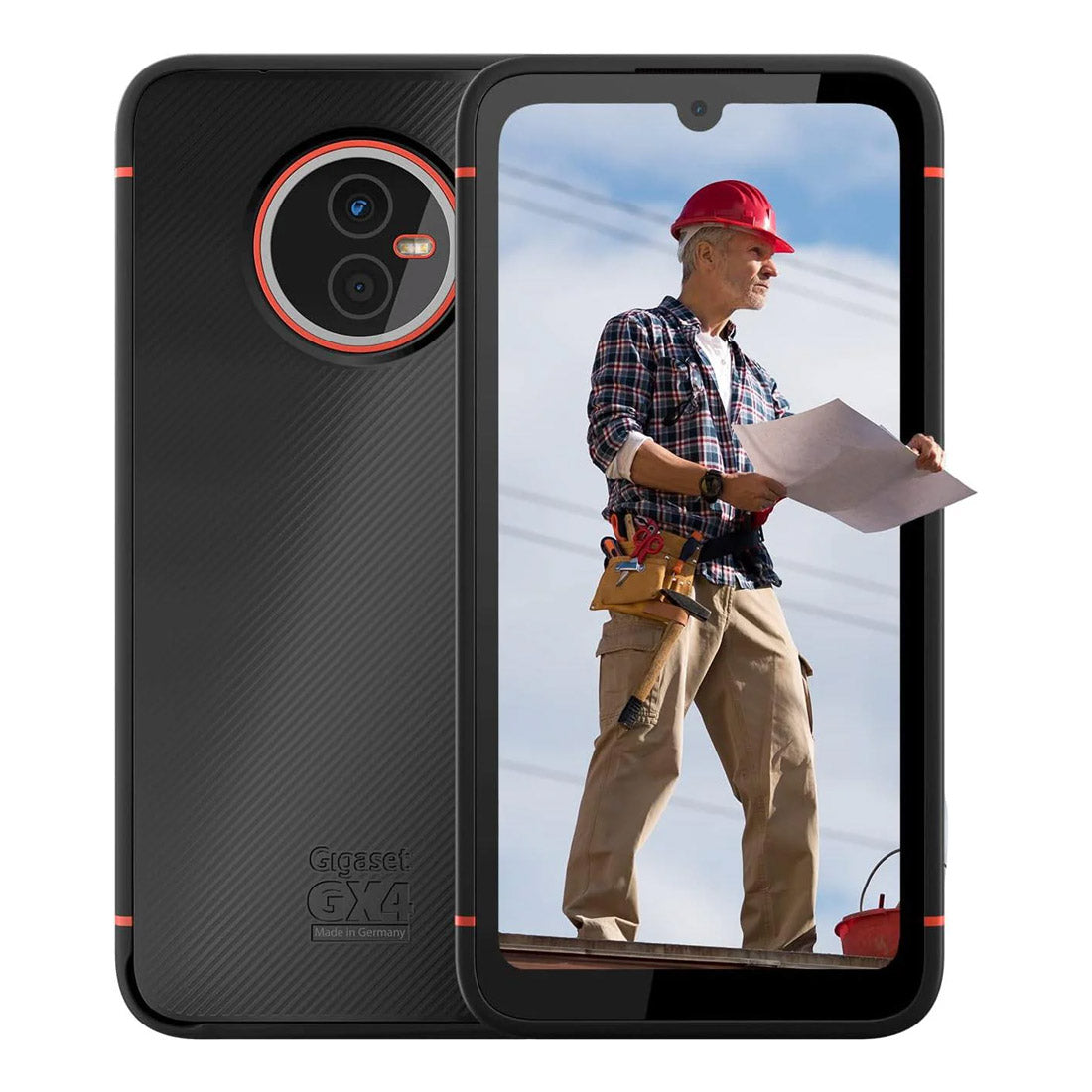 Gigaset GX4 Pro 4G Rugged Phone (Dual Sim, 128GB/6GB, For Telstra, Boost, ALDI, Optus, Coles) - Black