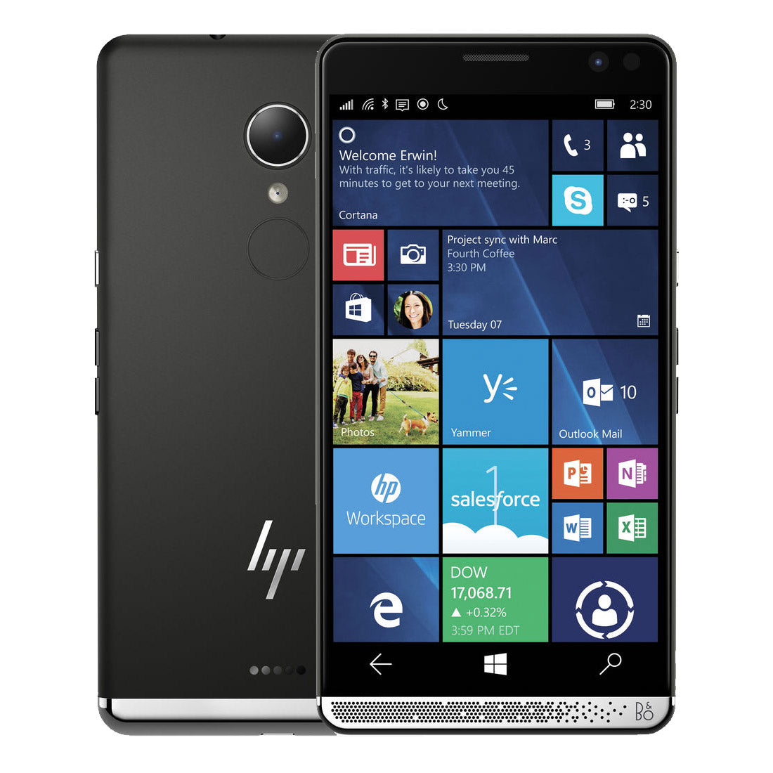 HP Elite X3 with Desktop Dock (4G/LTE, 64GB/4GB. 5.96''. Win10, PC/Tablet/SmartPhones) - Black