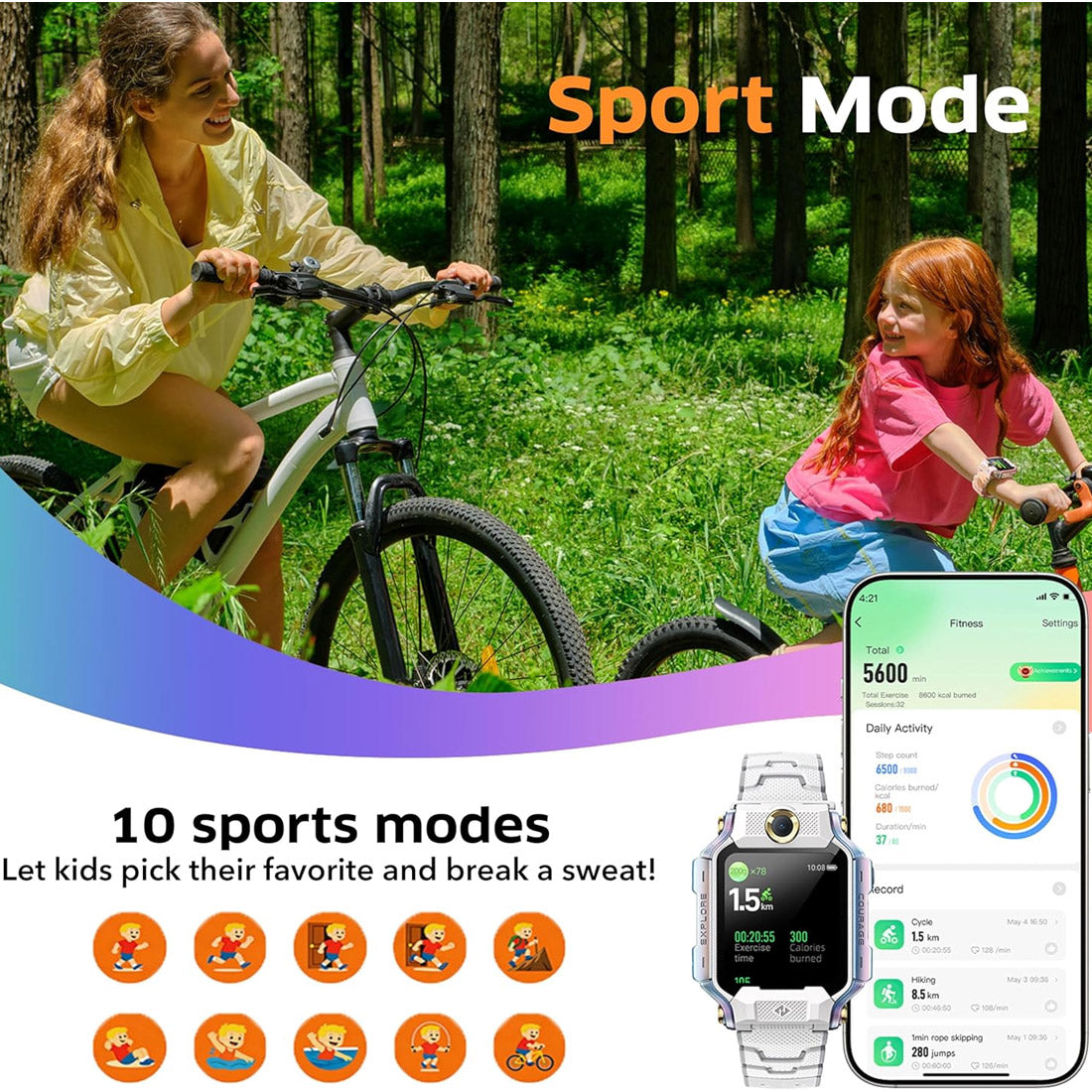 imoo X10 4G Kids Smart Watch (1.6'', 32GB/1GB) - White