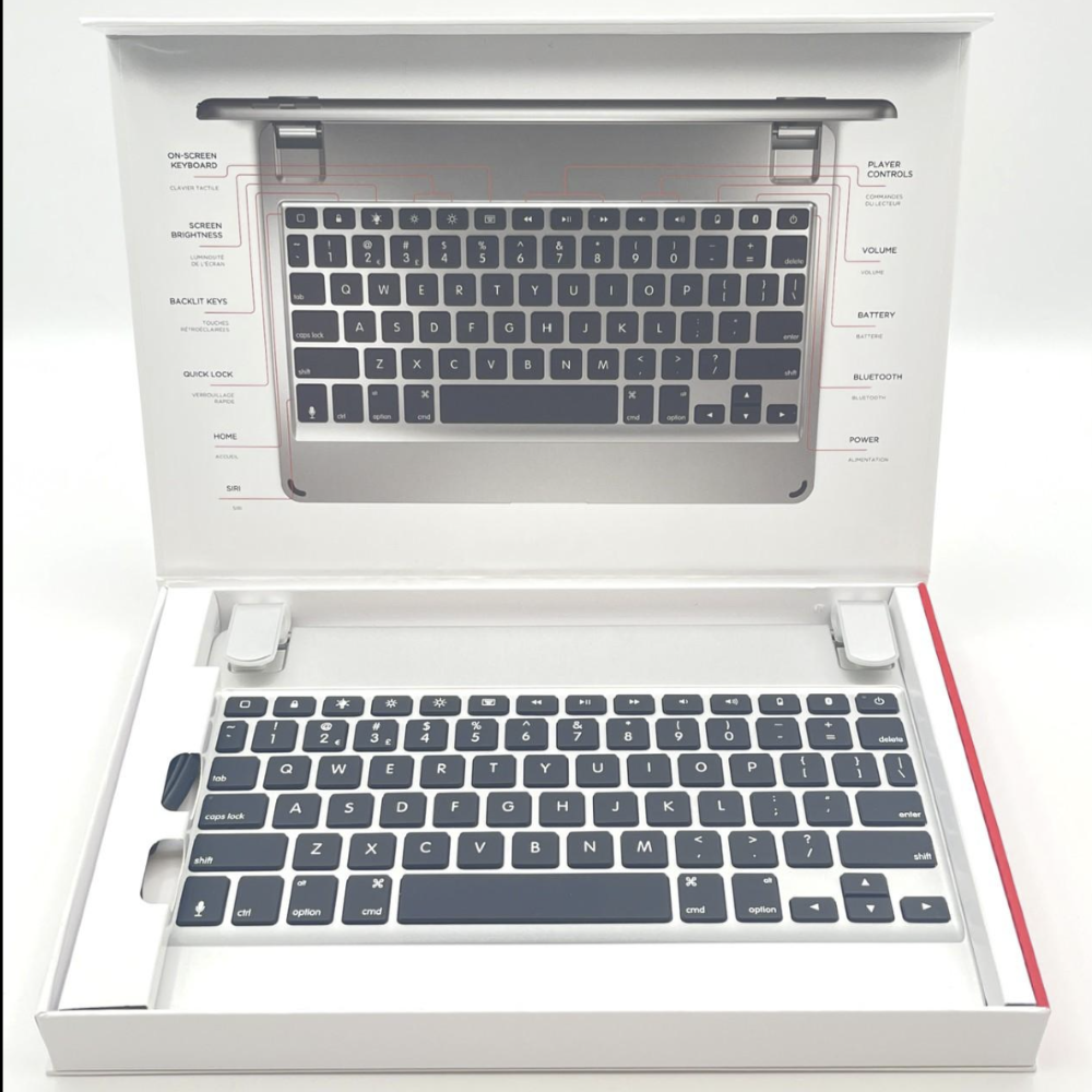 Brydge 10.2 Bluetooth Keyboard for iPad 7th 8th 9th Gen Silver BRY80012
