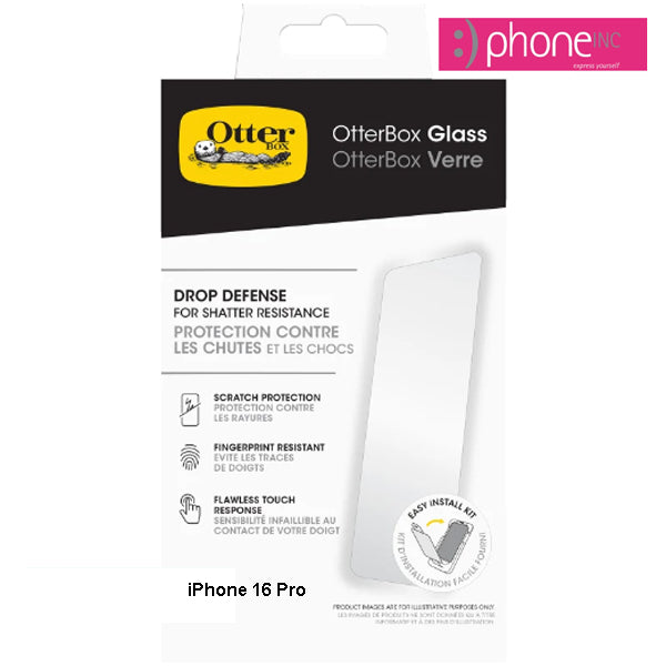 OtterBox Glass Screen Protector For iPhone 16 PRO (6.3")- CLEAR