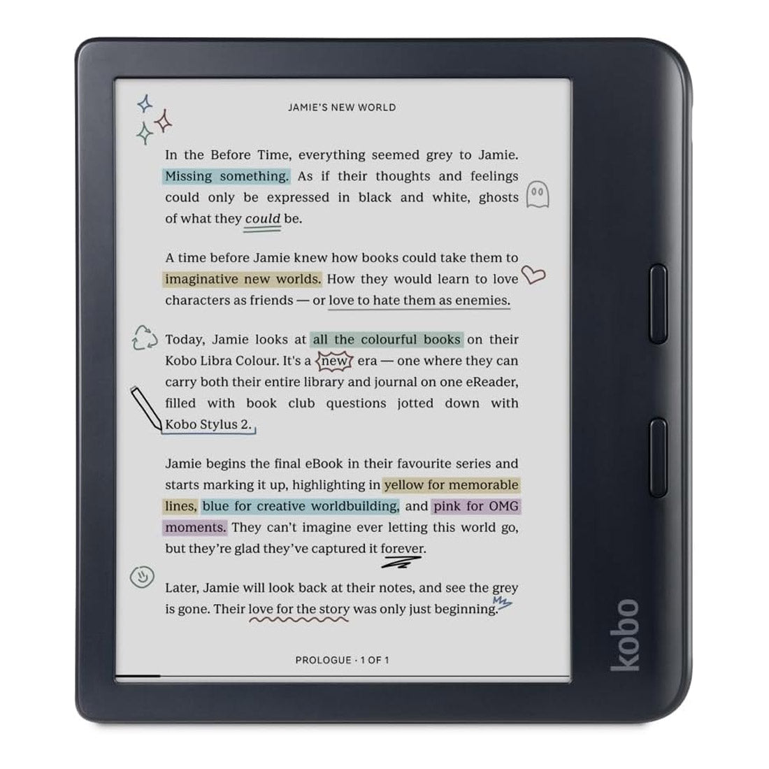 Kobo Libra Colour e-Book Reader (7'', 32GB, N428-KU) - Black