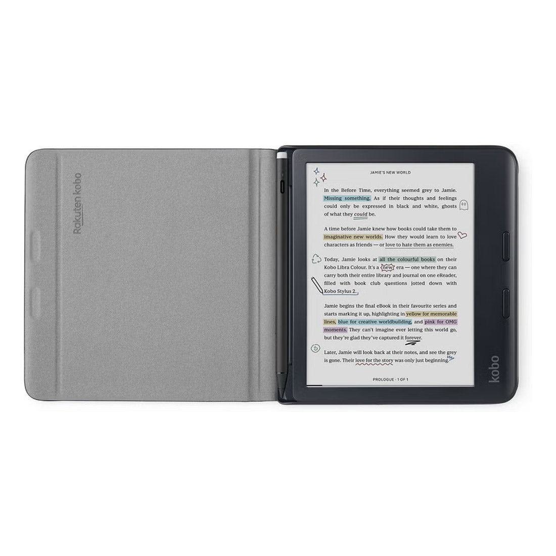 Kobo Libra Notebook Sleepcover Case N428-AC-BK-N-PU - Black