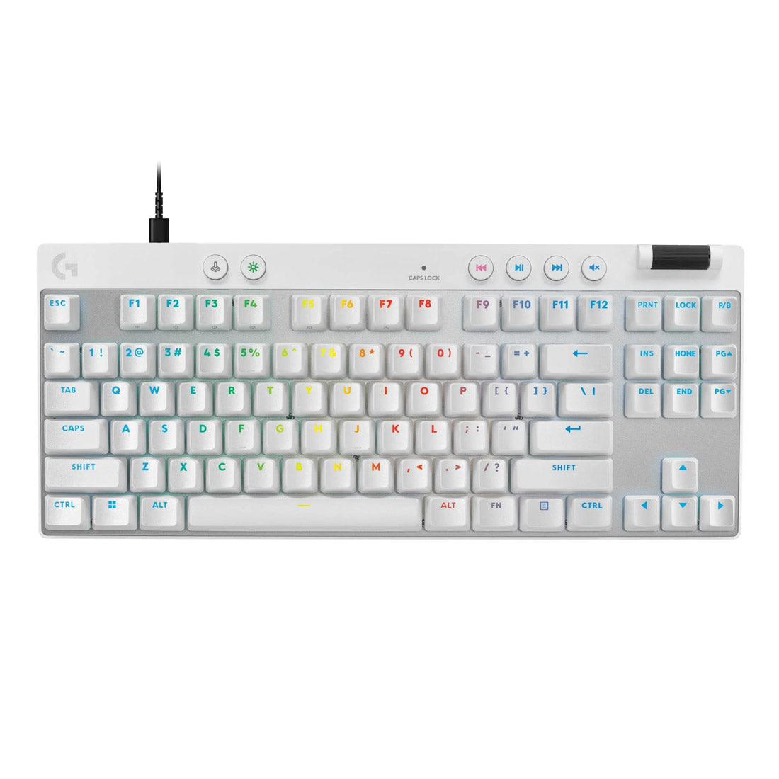 Logitech G PRO X TKL RAPID Tenkeyless Gaming Keyboard w/ Magnetic Analog Switches - White