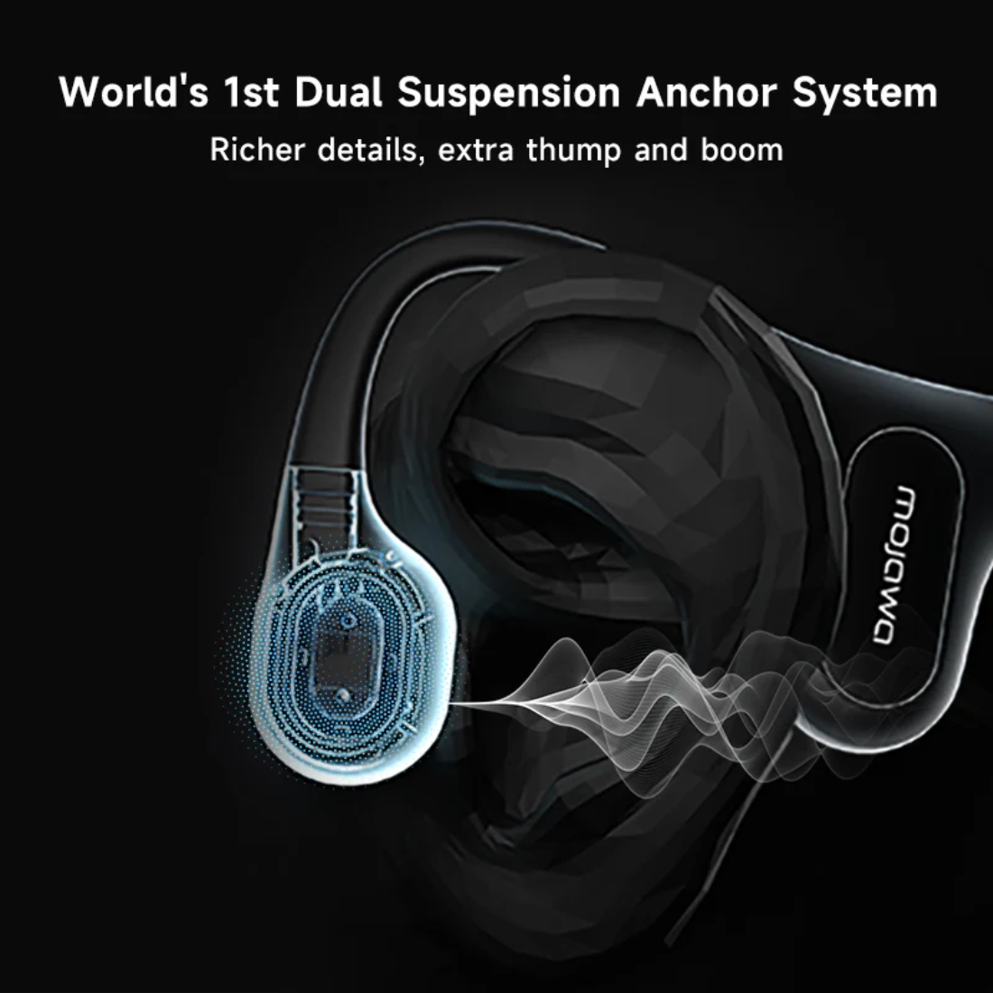 Mojawa Run Plus Bone Conduction Waterproof Sports Headphones - Blue