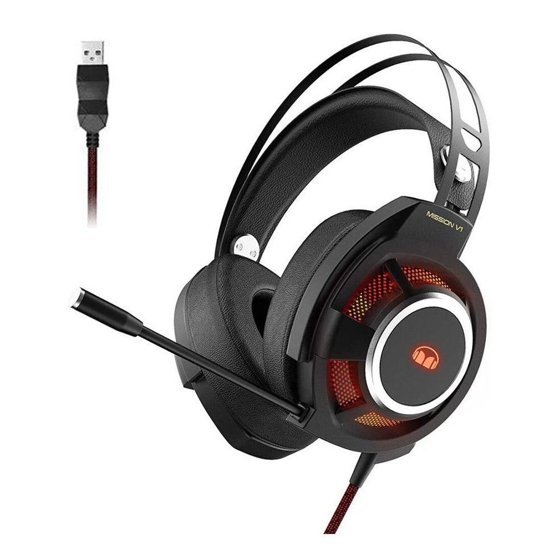 Monster Mission V1 Wired Gaming Headset USB 137117-02 - Black