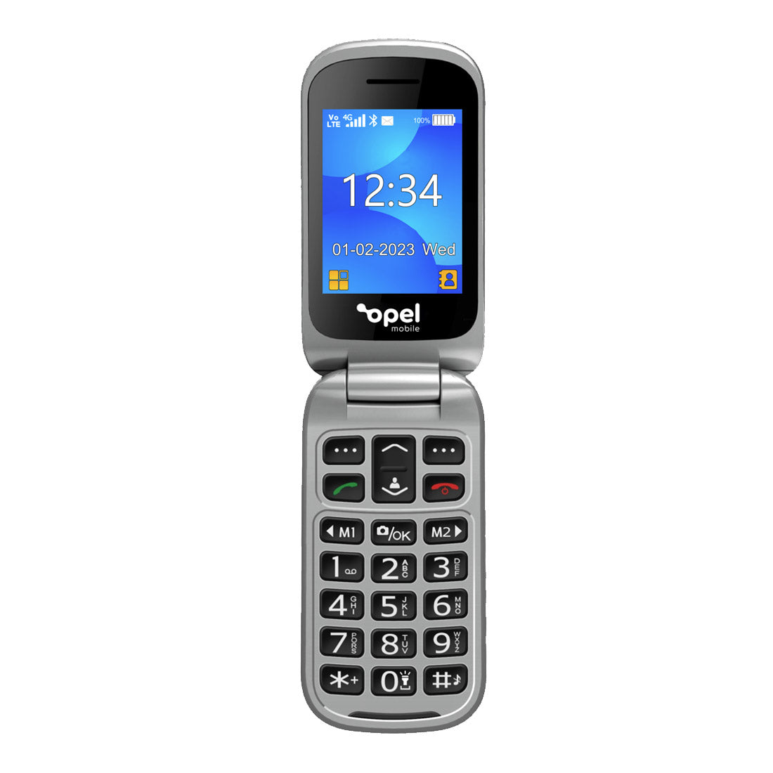 Opel Mobile Flip Phone 6 (2.4'', Keypad) - Black