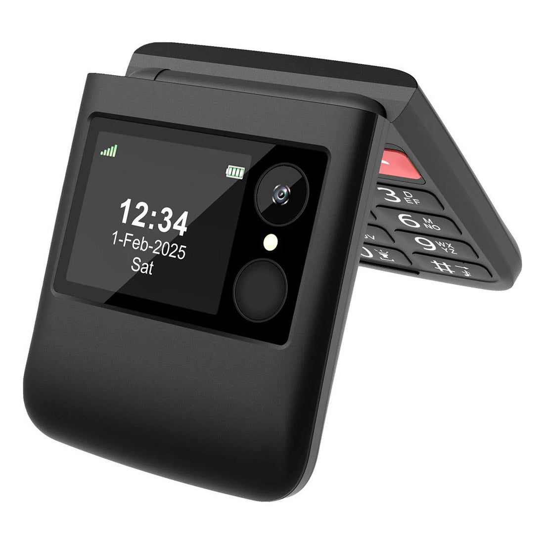 Opel Mobile Flip Fold 4G (2.4'', 128MB/64MB, OMFF24B) - Black