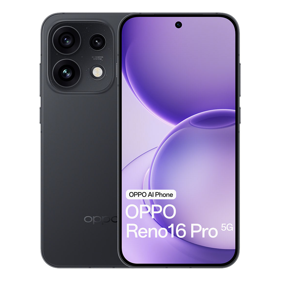 OPPO Reno16 Pro 5G (512GB/12GB, Launch Redeem Offer: Watch X3) - Starlight Black