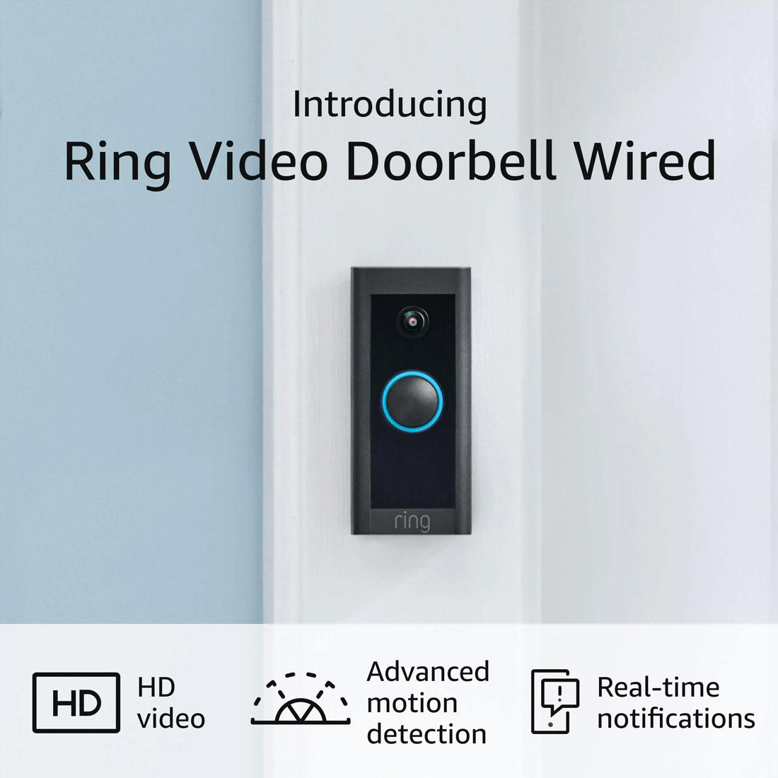 Ring Video Doorbell Wired - Black