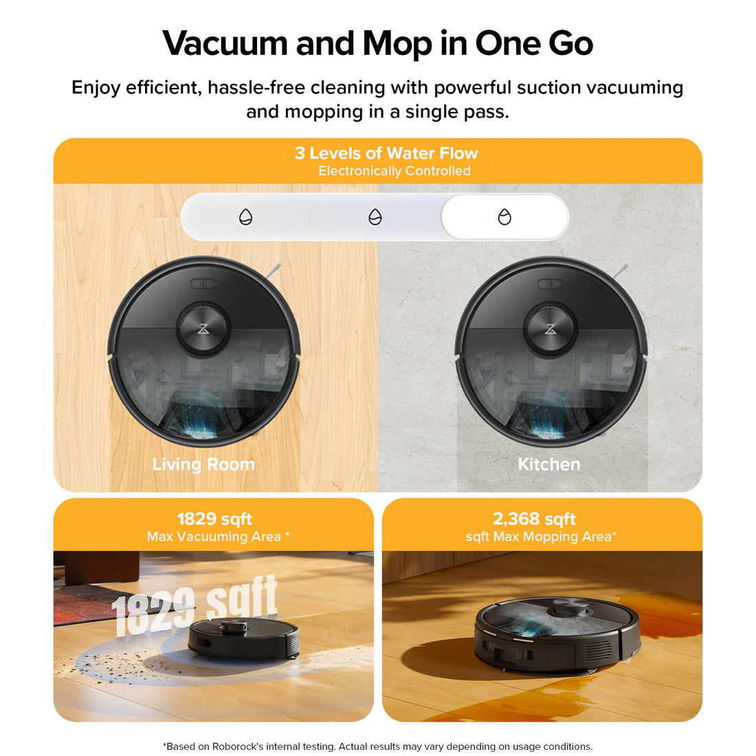 Roborock Q7T+ Plus Robotic Vacuum Cleaner w/ 10-000Pa Suction Power - Black