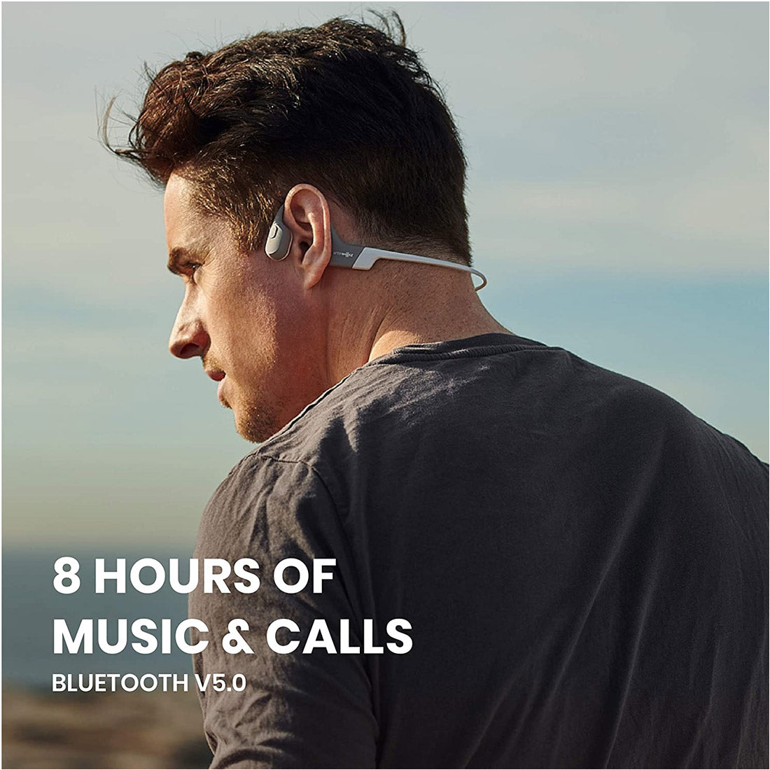 Shokz OpenRun Wireless Open-Ear Sport Headphones - Grey