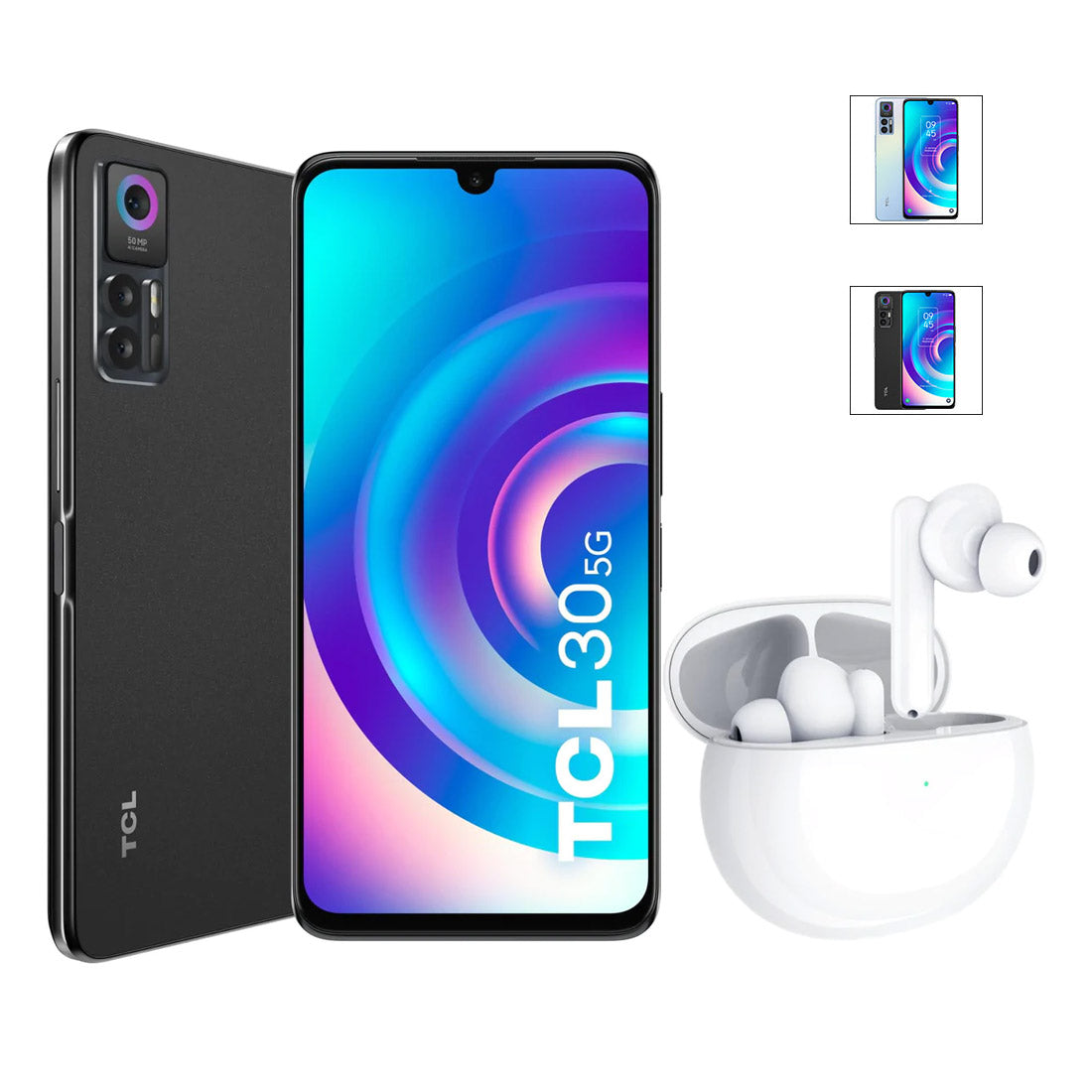TCL 30 5G (Dual Sim, 128GB/4GB, 6.7 inches, Bonus MOVEAUDIO S600)