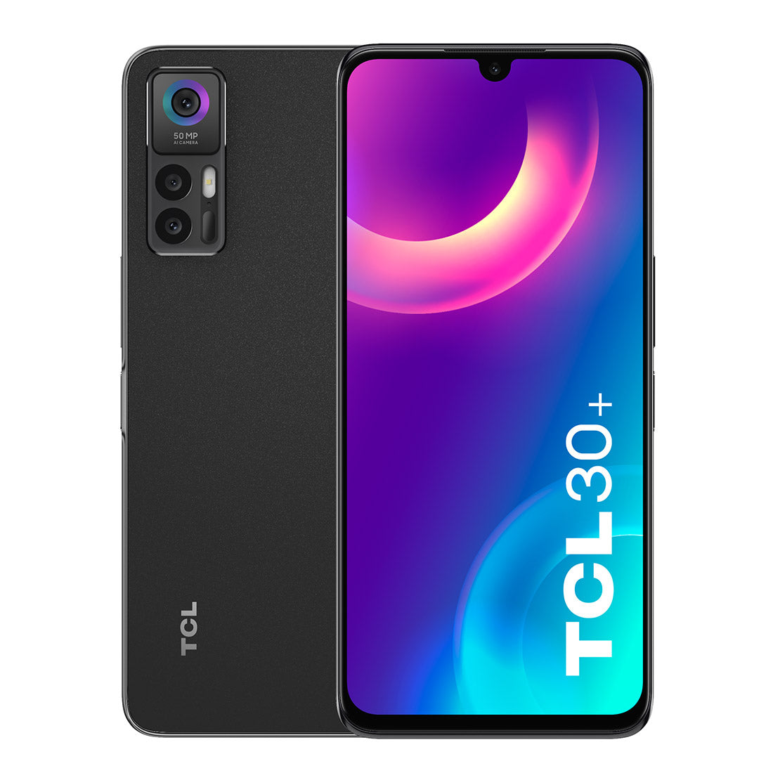 TCL 30+ Plus (Dual Sim, 128GB/4GB, 6.7 inches, T676K-2BIZAU12) - Tech Black