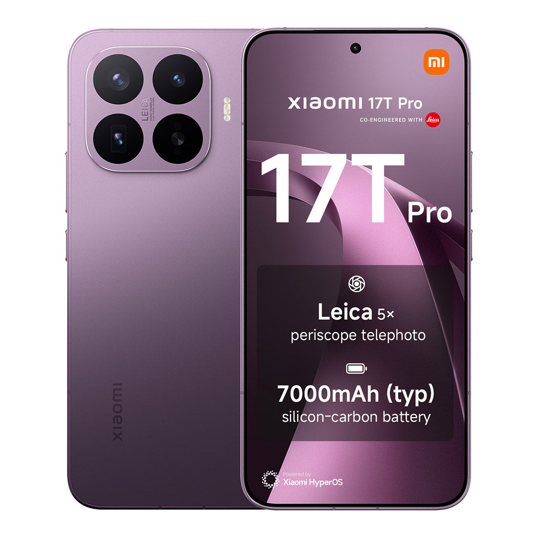 Xiaomi 17T Pro 5G (Dual Sim, 512GB/12GB, Leica Cam, 7000mAh, AU Version) - Purple