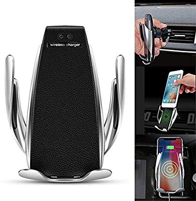S5 Auto clamping wireless car charger vehicle holder mount