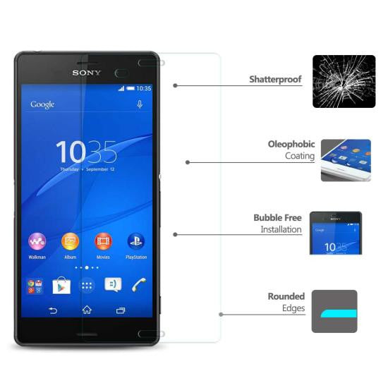 CoolReall™ For SONY Xperia Z3 L55T Tempered Glass Screen Protector Film with Blu