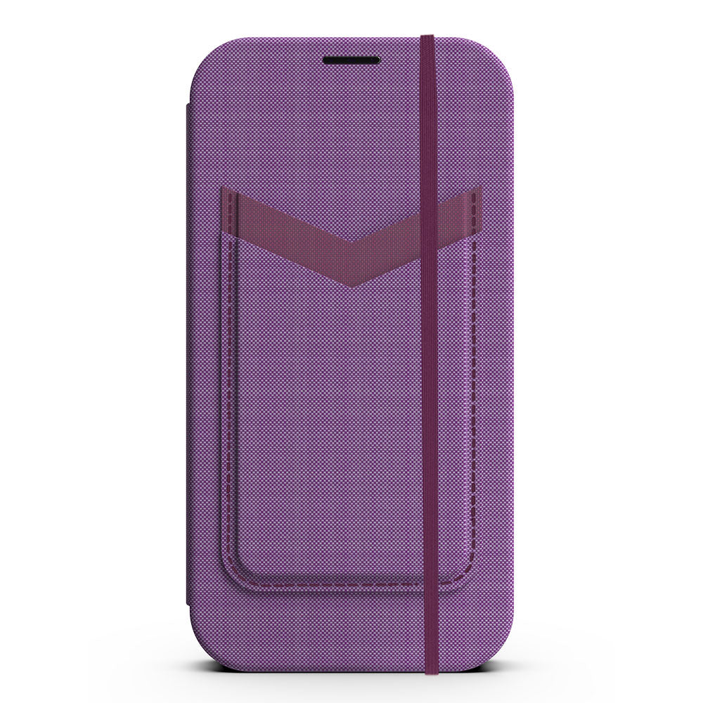 EFM Miami Leather Wallet Case Armour with D3O  For iPhone 13 Pro Max (6.7")-Violet