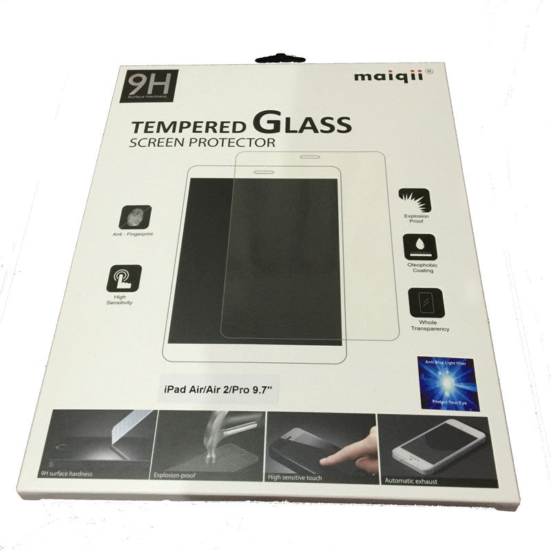 MaiQii™ Apple iPad, iPad Air, iPad Air 2 & iPad Pro 9.7" Tempered Glass Screen Protector with Blue-light filter