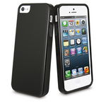 Muvit black miniGel case for iPhone 5/5s with Screen Protector - :) Phoneinc