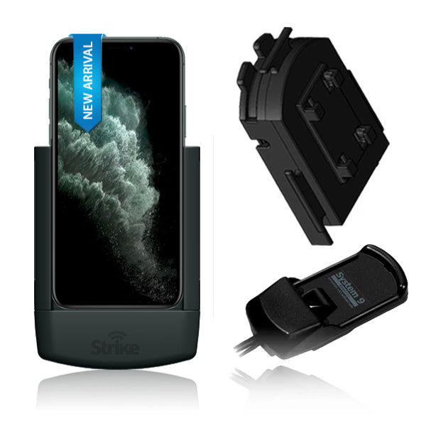 Strike Alpha in-car Cradle with Bury S9 Adapter for iPhone 11 Pro Max